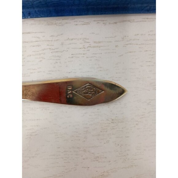 VTG Circa 1940 Royal Buddha Spoons Set of 6 Tea Spoons Bronze Ware Hand Crafted - Picture 8 of 9